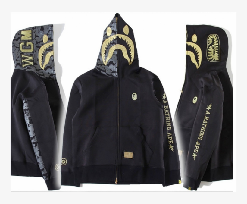 Bape-12191527 Men's Jacket Hoodie Coat Mixed Colors - Áo Khoác Cá Mập, transparent png download