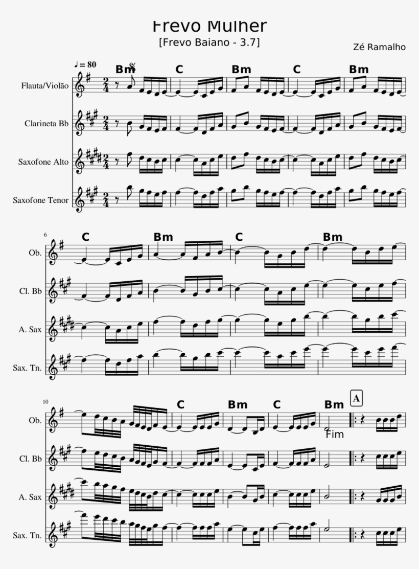 Frevo Mulher - Your Reality Alto Saxophone, transparent png download