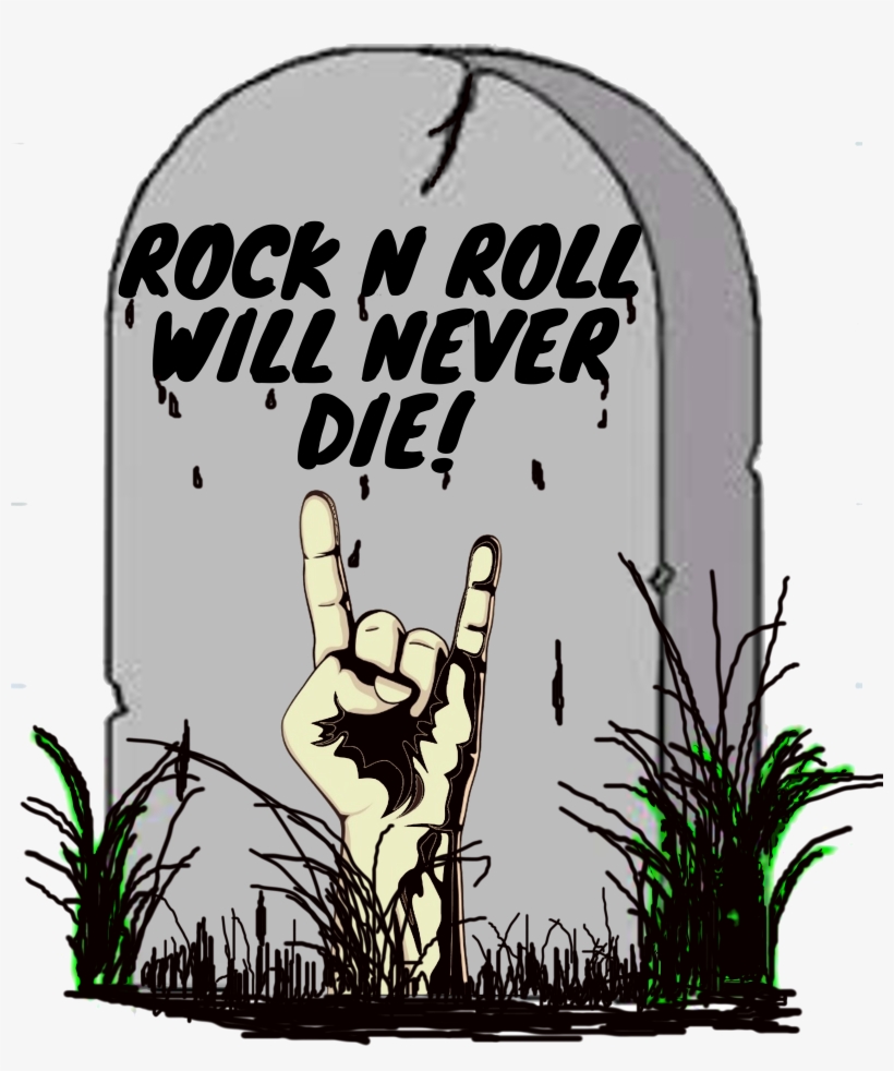Cool T Shirt For People Who Love Rock N Roll - Headstone, transparent png download