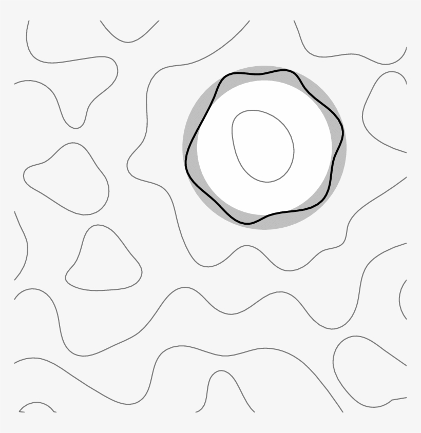 A Section Of The Nodal Set Of A Random Wavefunction - Circle, transparent png download