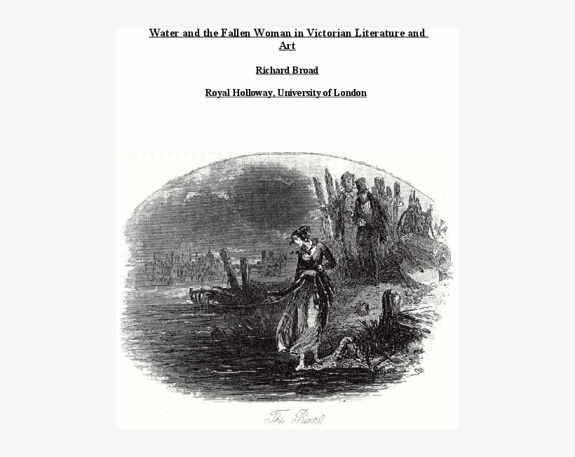 Water And The Fallen Woman In Victorian Literature - Illustration, transparent png download