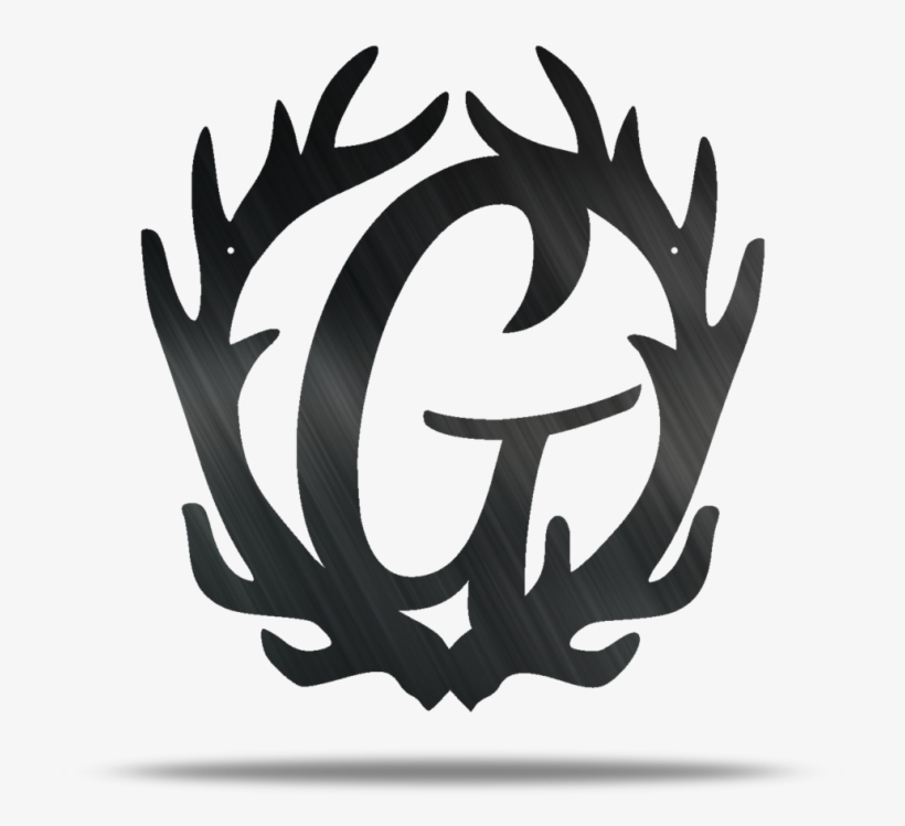 Antler Initial Personizable Steel Wall Sign - Emblem, transparent png download