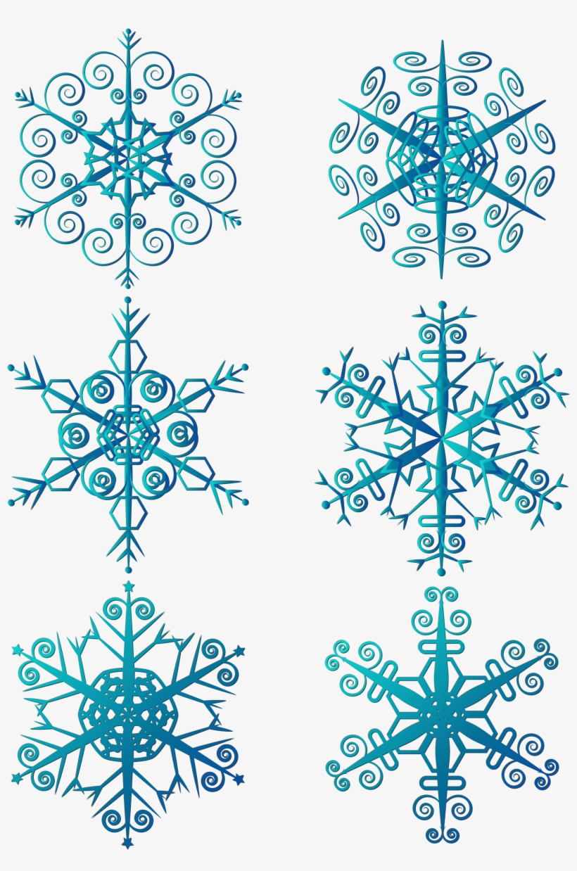 Copo De Nieve Azul Minimalista Elemento Vector Png - Circle, transparent png download