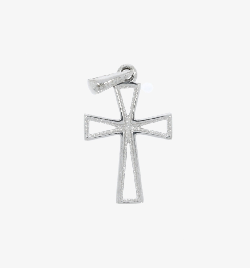 9ct White Gold Cross Pendant/charm - Cross, transparent png download