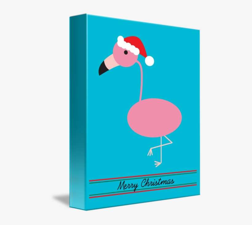 Merry Christmas Pink Flamingos - Illustration, transparent png download