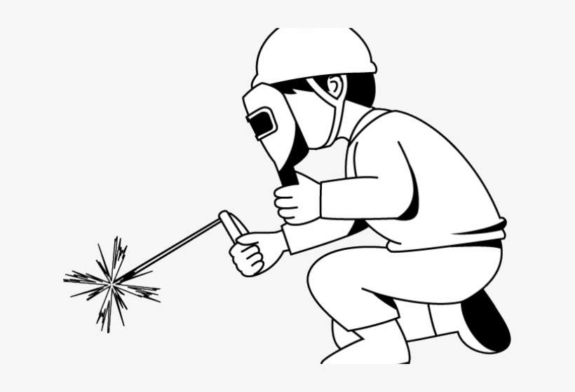 Welding Clipart Millwright - Welder Black And White Clipart, transparent png download
