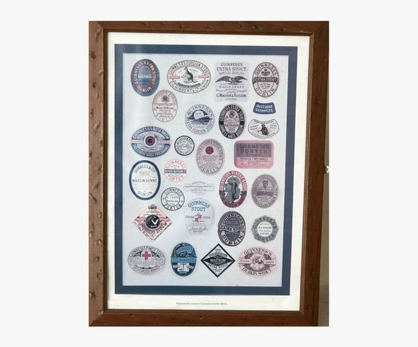 19th Century Guinness Bottle Labels - Picture Frame, transparent png download