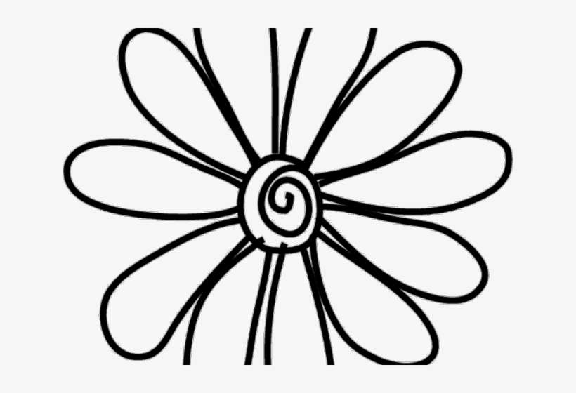 Flower Clipart Doodle - Doodle Flower Png, transparent png download