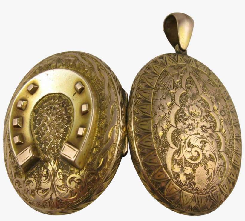 Extra Large Antique Victorian 9k Gold Engraved Big - Locket, transparent png download