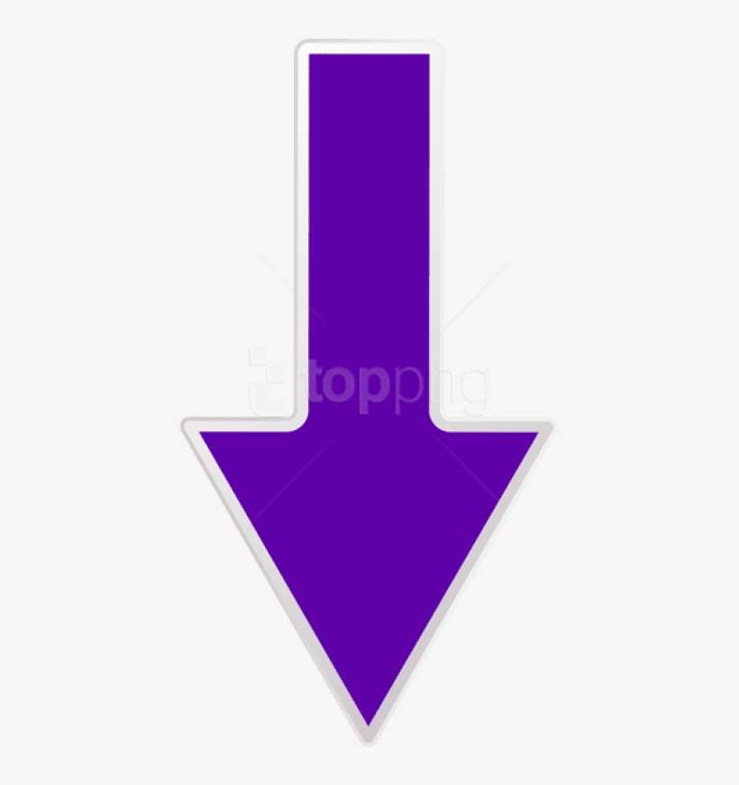 Free Png Download Arrow Purple Down Transparent Clipart - Transparent Background Purple Arrow, transparent png download