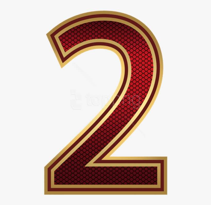 Free Png Red And Gold Number Two Png Images Transparent - Wood, transparent png download