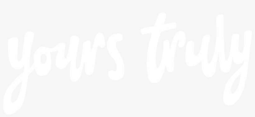 Yours Truly - Johns Hopkins White Logo, transparent png download