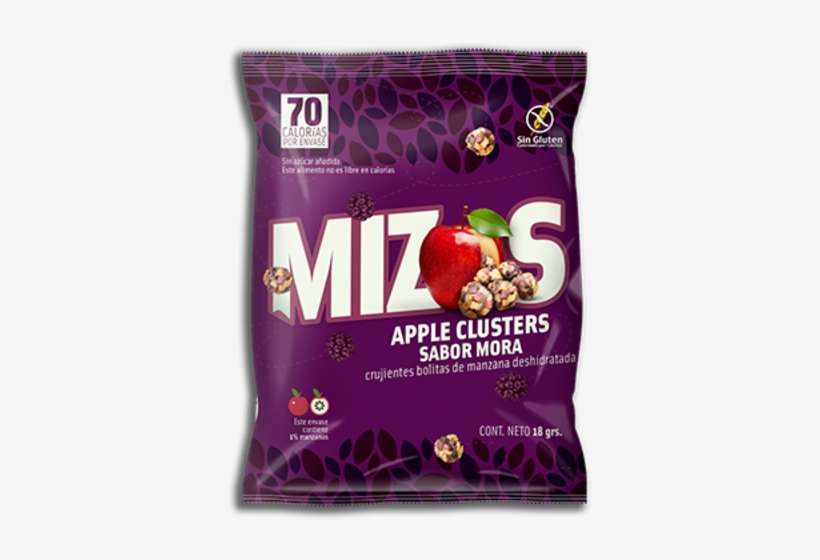 Pack 28 Mizos Cluster Manzana Mora - Galletas De Arroz Mizos, transparent png download