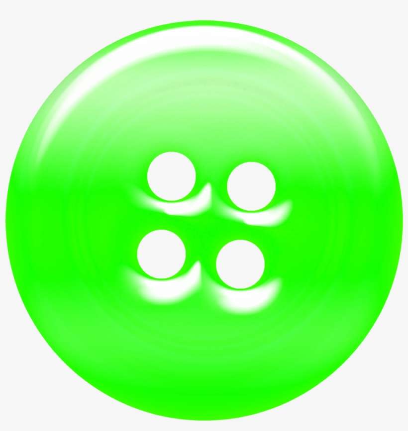 Neon Green Button - Circle, transparent png download