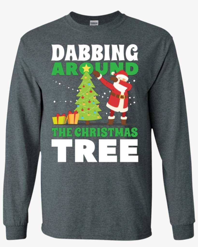 Merry Christmas Kris Kringle Dabbing Santa Suit Apparel - Long-sleeved T-shirt, transparent png download