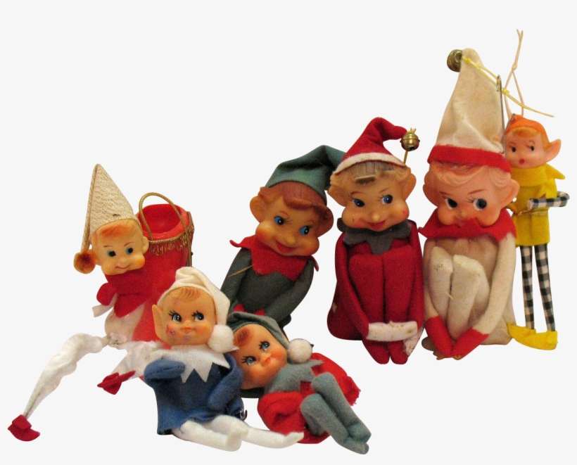 Seven Pixie Tree Ornaments S Good Condition - Stuffed Toy, transparent png download