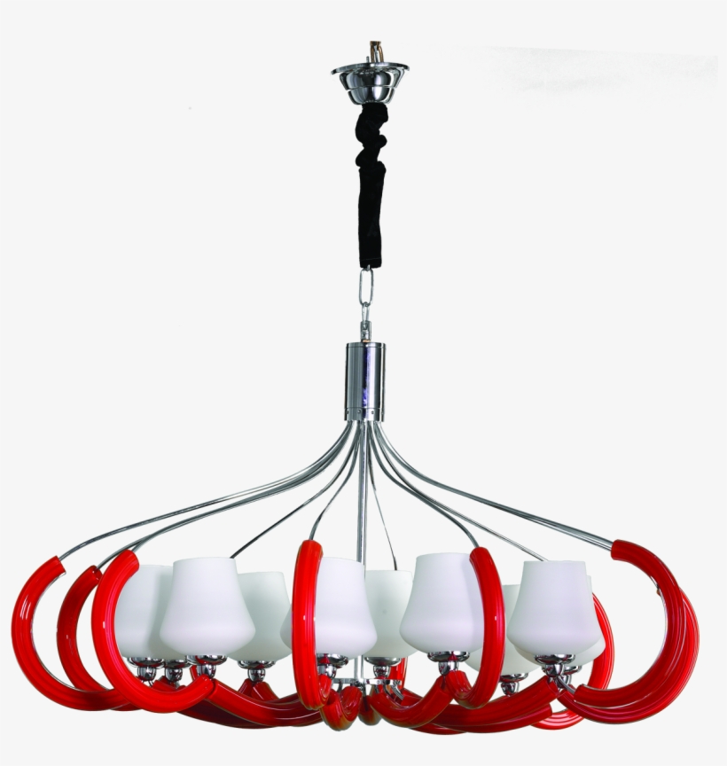 This Beautiful Red And White Chandelier Is Sure To - Ceiling Fixture, transparent png download