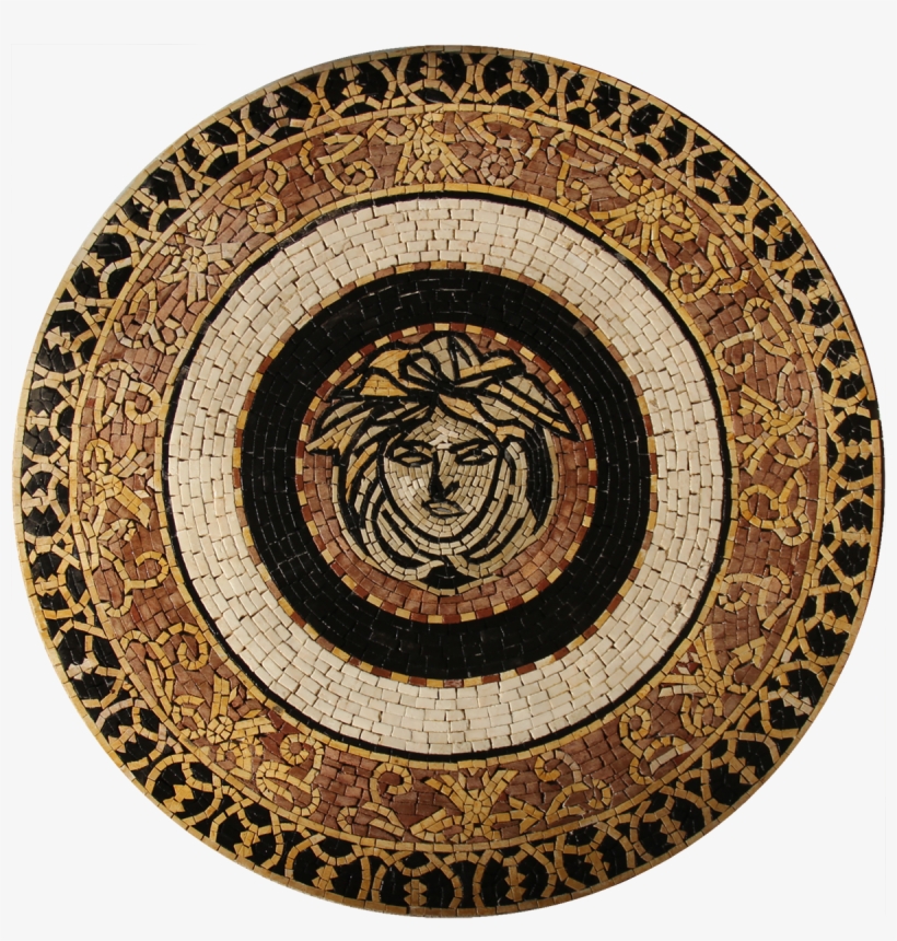 Centered Medusa Face Round Decorative Mosaic - Watch, transparent png download
