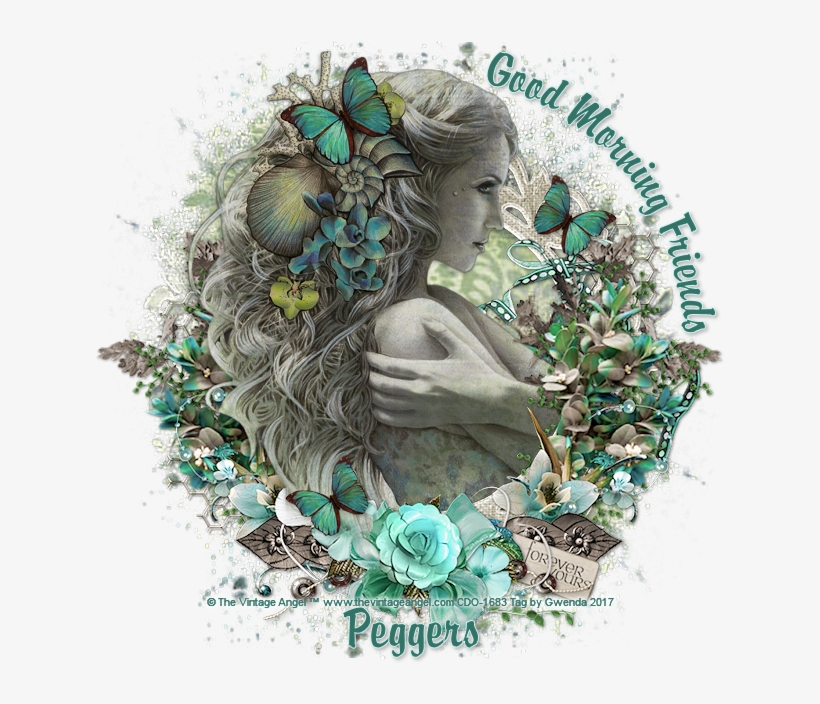 Pegs Vintage Angel Ocean Garden Zpsqlz80gvs Photo By - Fairy Victorian Print, transparent png download