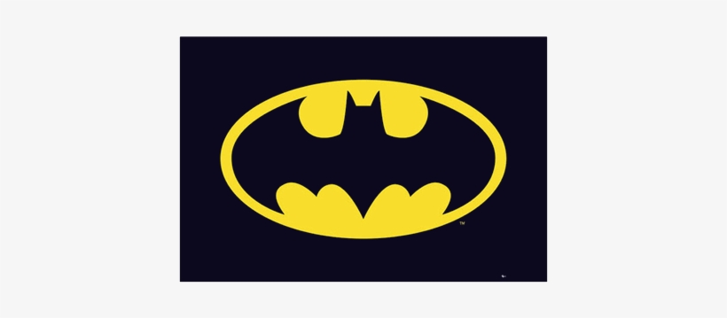 Batman Classic Logo Poster - Logo Piñatas De Batman, transparent png download
