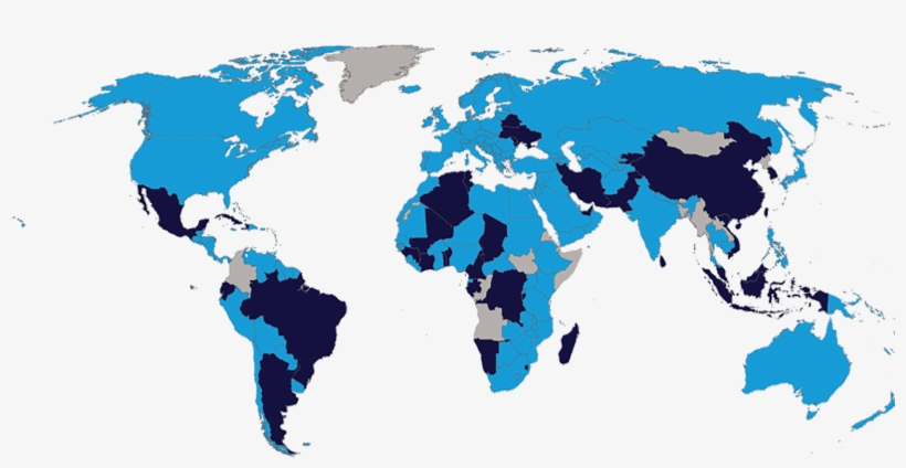 10 - Map Of Continents With Key, transparent png download