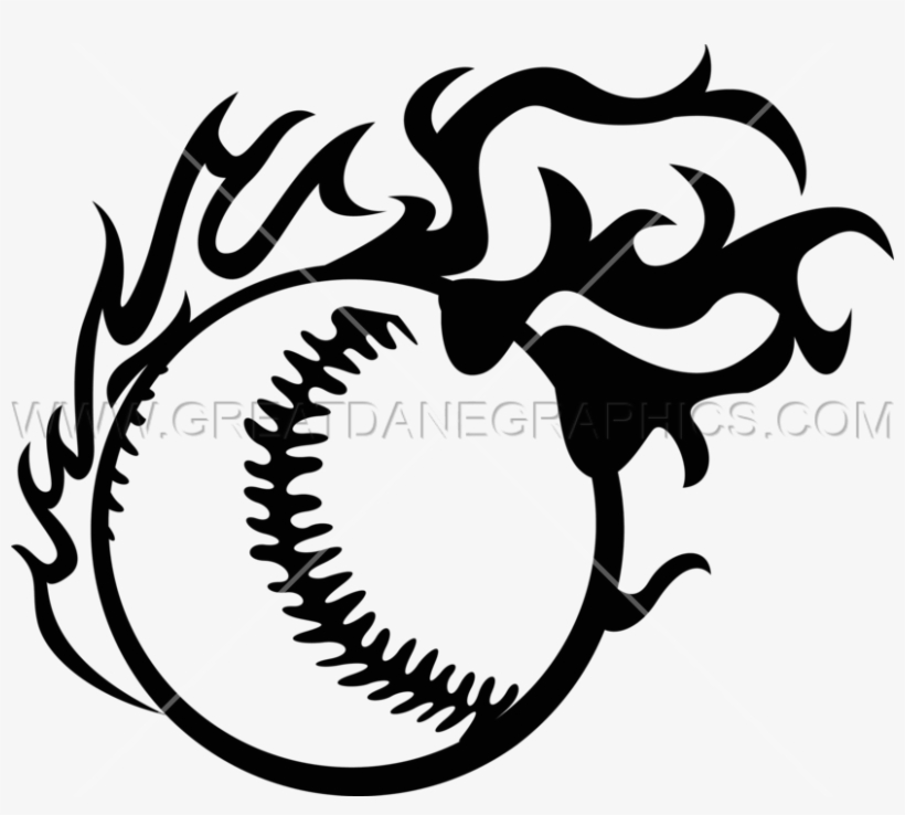 Jpg Black And White Stock Fireball Baseball - Fire Ball Clip Art, transparent png download