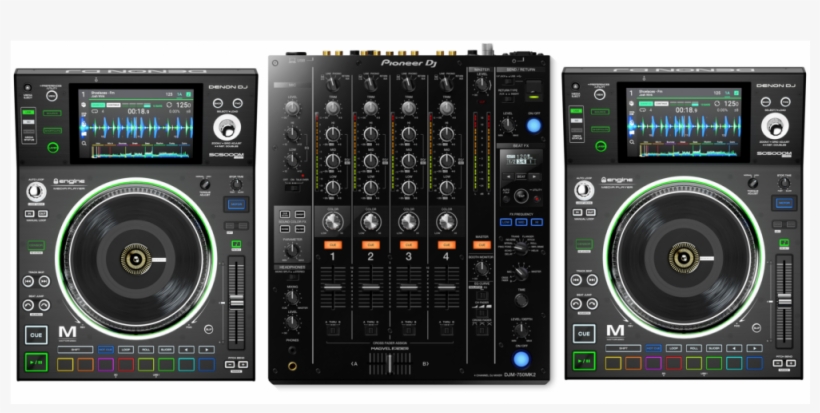 Denon Dj Sc5000m Players Pioneer Dj Djm-750mk2 Mixer - Denon Dj Sc5000 Uk, transparent png download