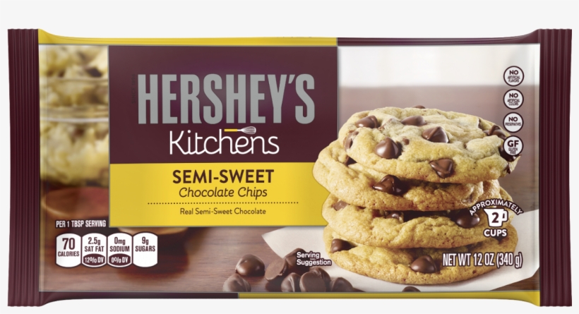 Easy Hershey's Bar Pie - Hershey's Semi Sweet Chocolate Chips, transparent png download
