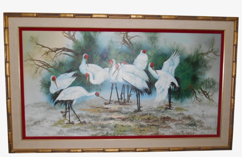 Chinoiserie Chinese Signed Bird Painting On Chairish - Picture Frame, transparent png download