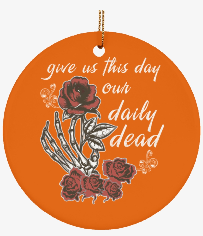 Daily Dead Rose Ceramic Circle Tree Ornament - Hybrid Tea Rose, transparent png download