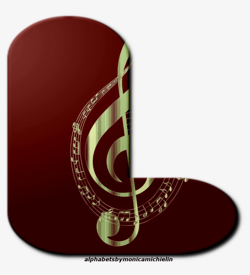 Alfabeto De Clave De Sol Png, Treble Clef Alphabet - Gold Music Signs, transparent png download