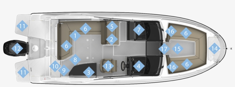 Versatile Cockpit Area - Quicksilver Activ 755 Bowrider, transparent png download
