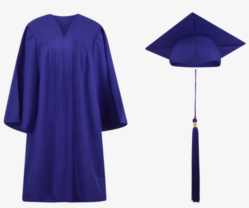 Buy Matte Finish Graduation Cap Gown And Tassel - Academic Dress, transparent png download