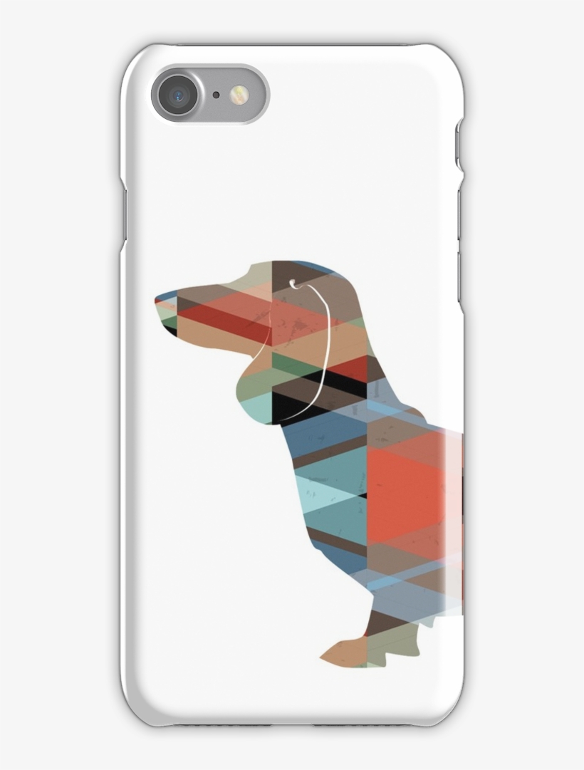 Dachshund Dog Colorful Geometric Pattern Silhouette - Billie Eilish Phone Cases Iphone 7, transparent png download