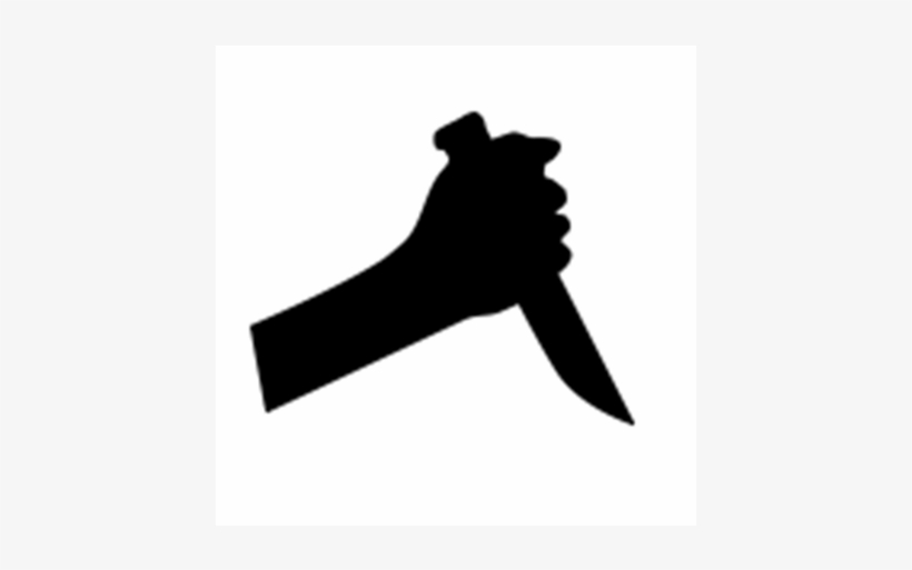 युवक को मारा चाकू,बाइक पार्किंग को लेकर हुआ था झगड़ा - Silhouette Knife Stabbing Png, transparent png download