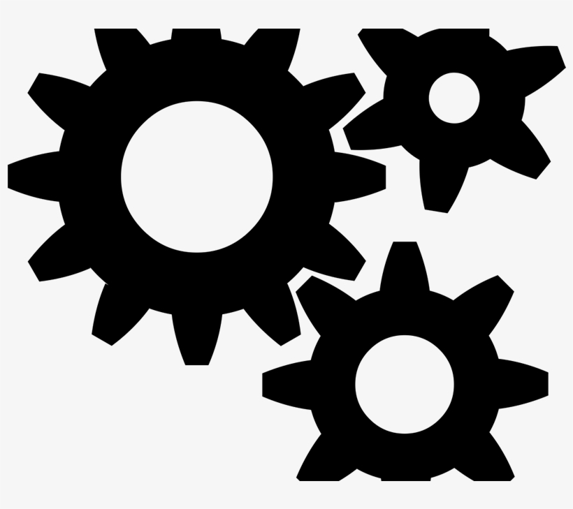 18 31k Cogs Black 28 Aug 2017 - Gear Black And White, transparent png download