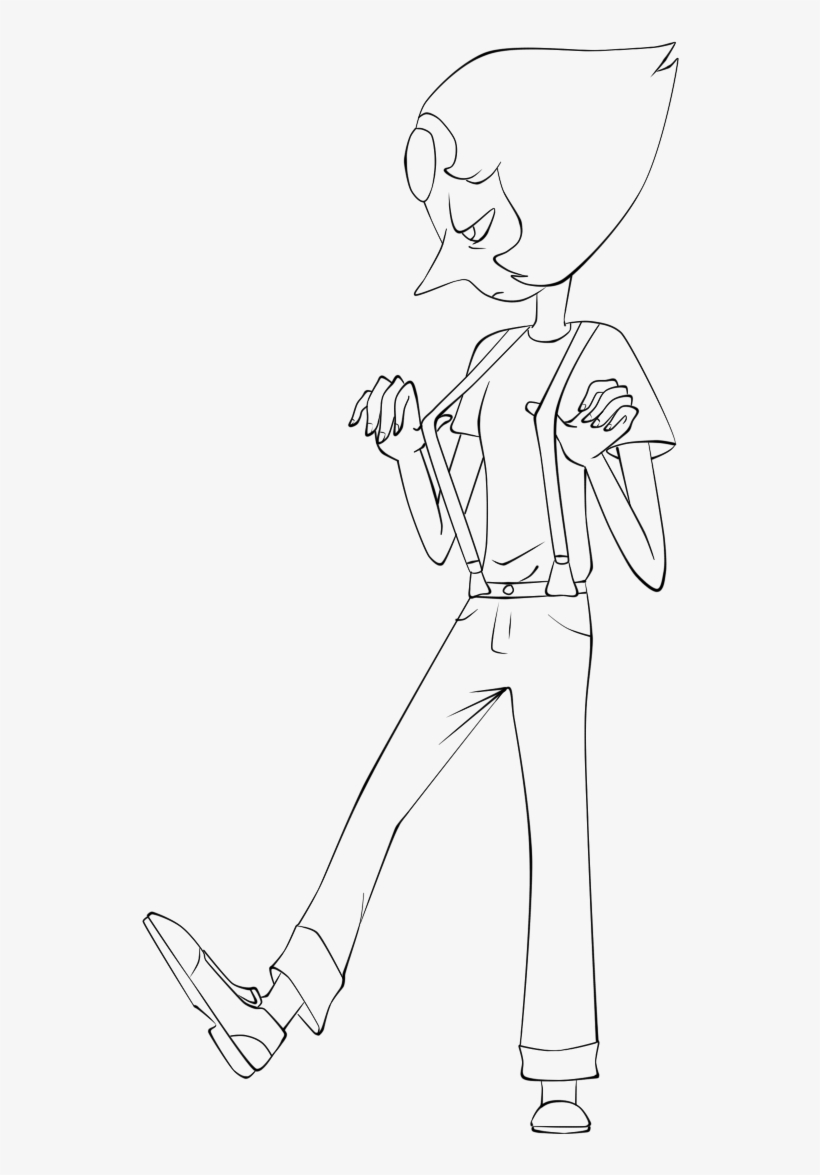 Steven Universe Perla Lineart By Xxatrozxx - Line Art, transparent png download