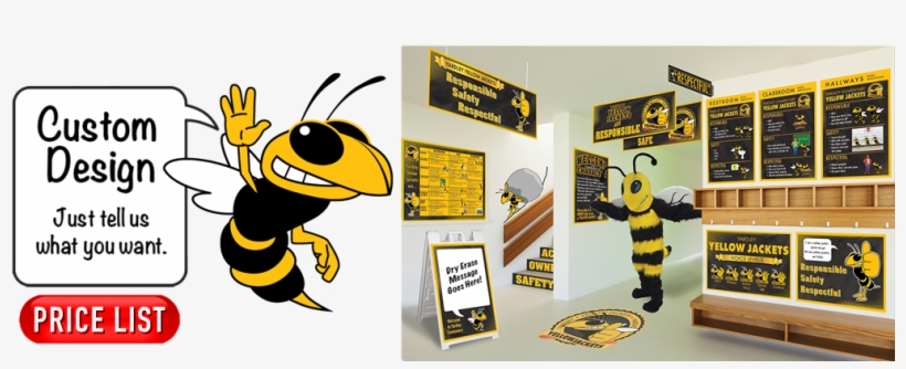 Yellowjacket Mascot - Mascot, transparent png download