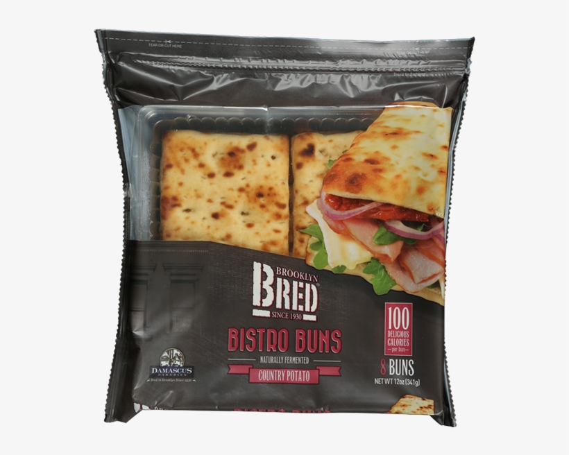 Brooklyn Bred Bistro Buns Product Package - Naan, transparent png download