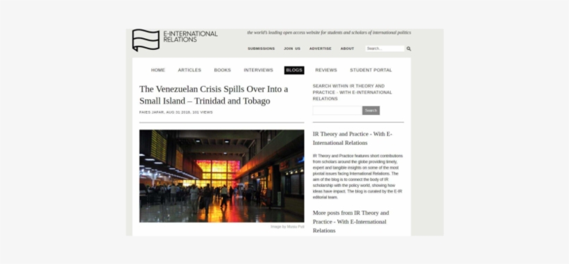 My August 2018 Blog On The E-international Relations - Aeropuerto Internacional De Maiquetia, transparent png download