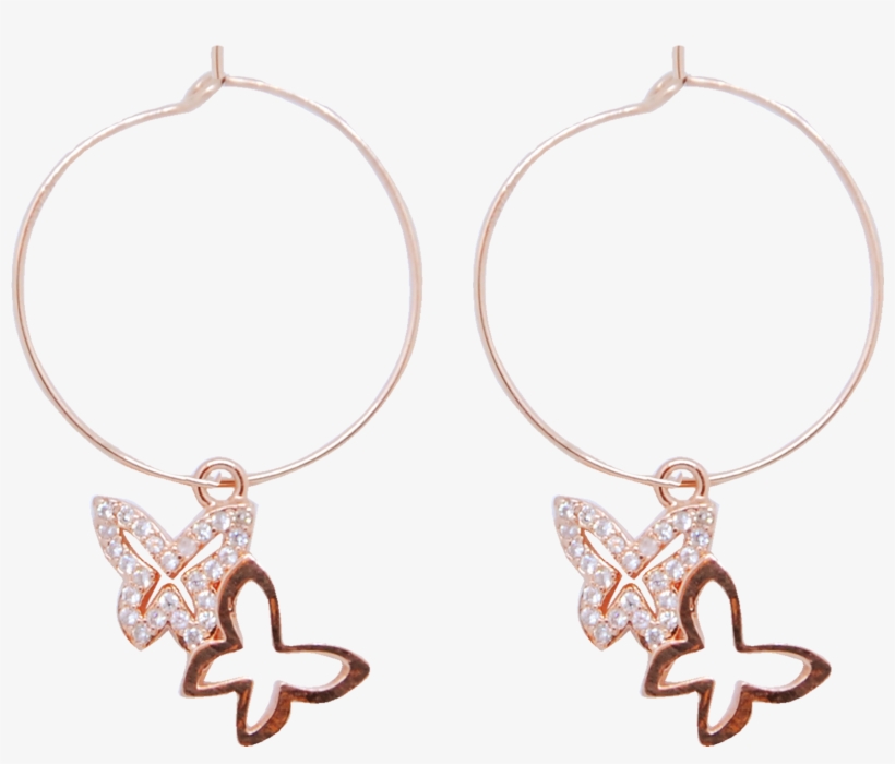 Lucky Wings Rose Gold - Earrings, transparent png download