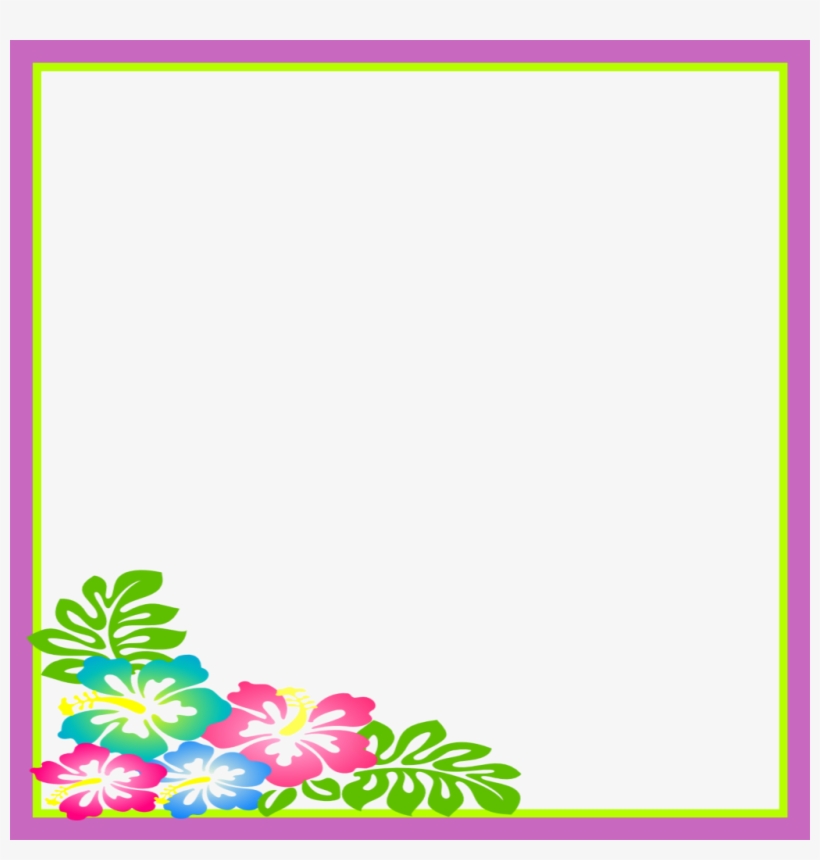 #mq #flowers #tropical #frame #frames #border #borders, transparent png download