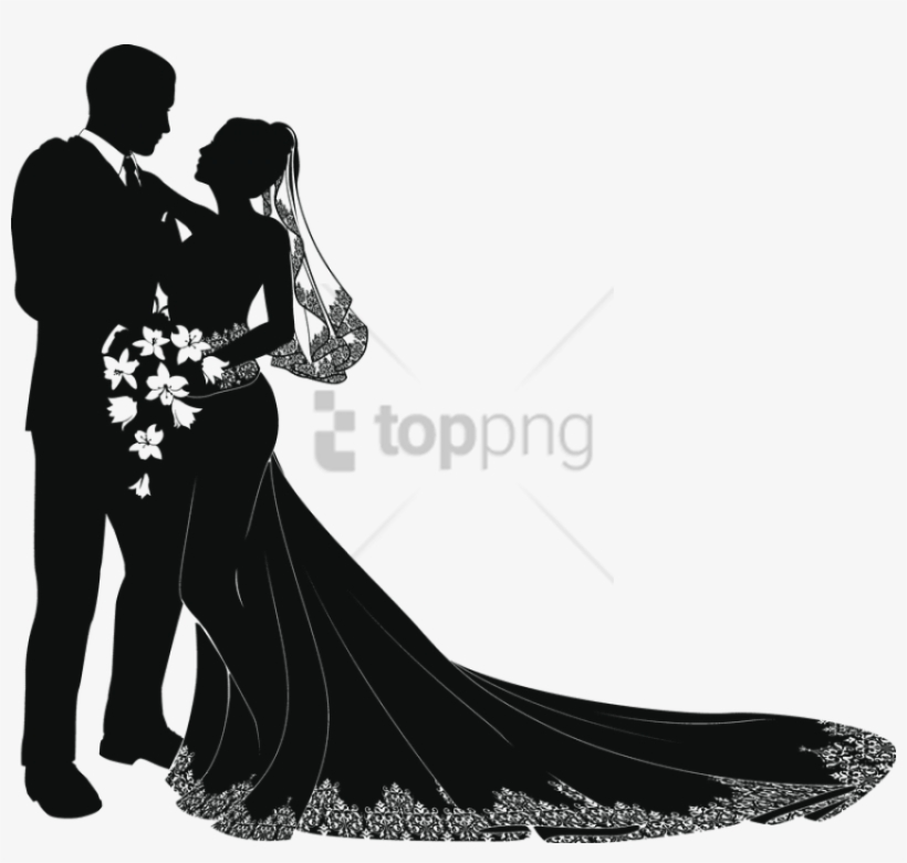 Free Png Silueta Novios Png Image With Transparent - Wedding Couple Vector Png, transparent png download