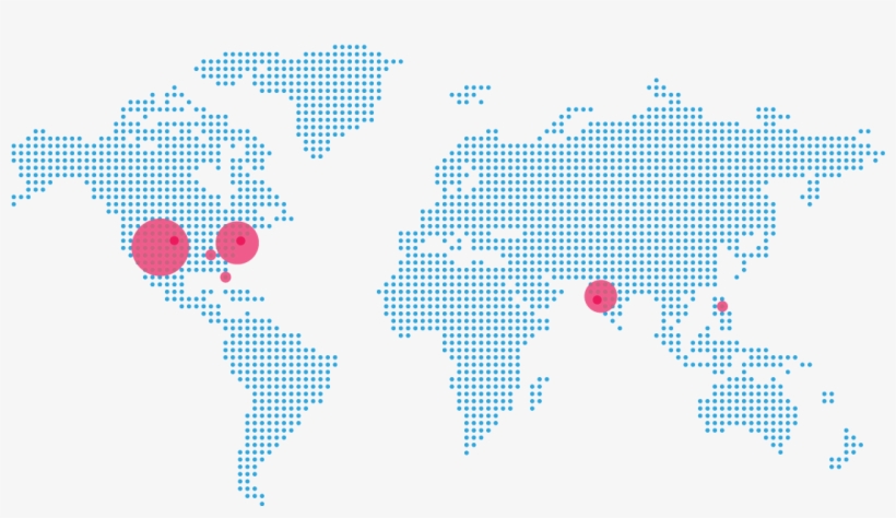 Dotted Team Member Map Location Dots, transparent png download