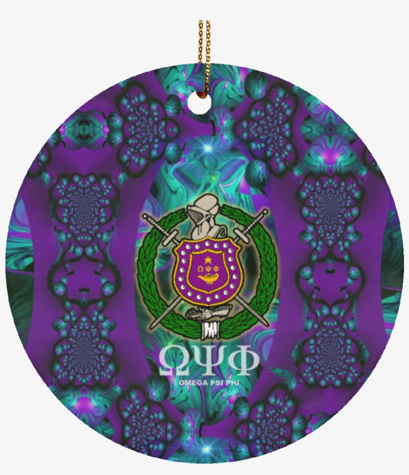 Omega Psi Phi Circle Ornament Unique Greek Store - Omega Psi Phi, transparent png download