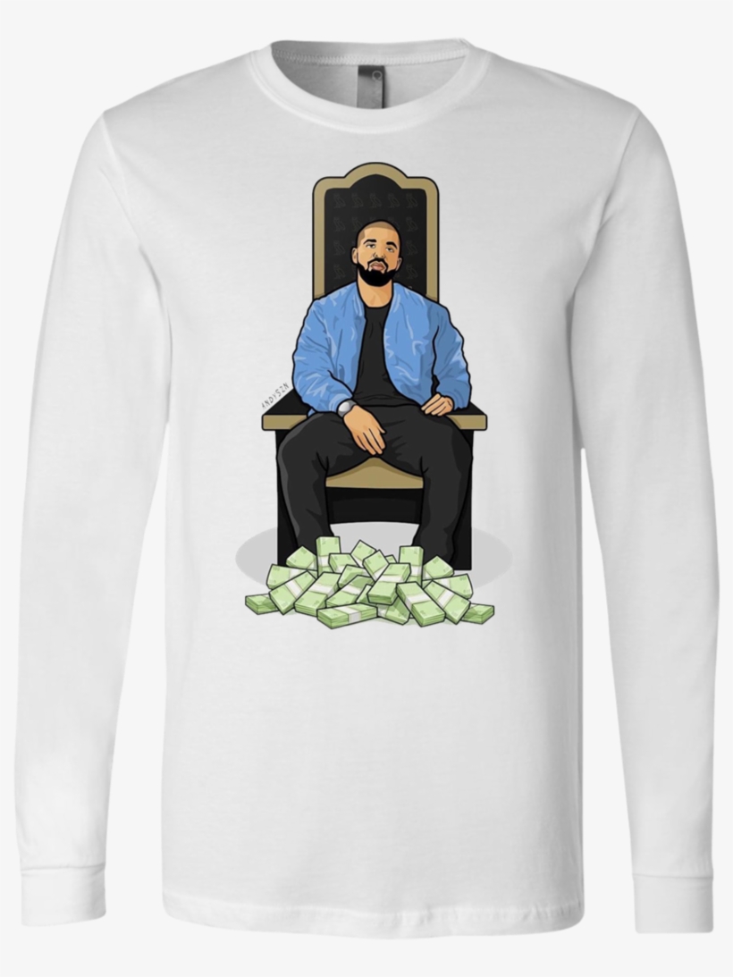 Drake Money Longsleeve T Shirt - Long-sleeved T-shirt, transparent png download