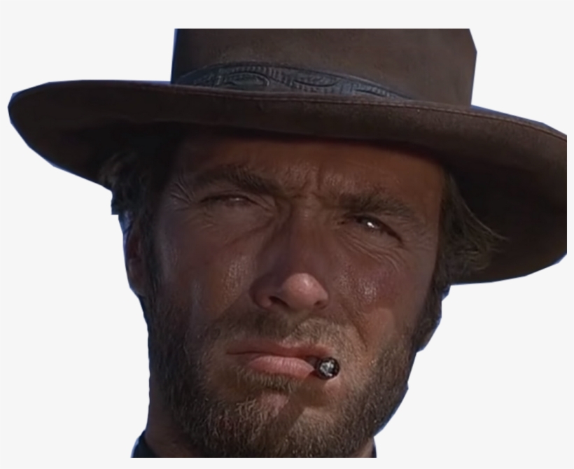 Sticker Other Clint Eastwood Cow Boy Cowboy Cigarette - Cowboy Hat, transparent png download