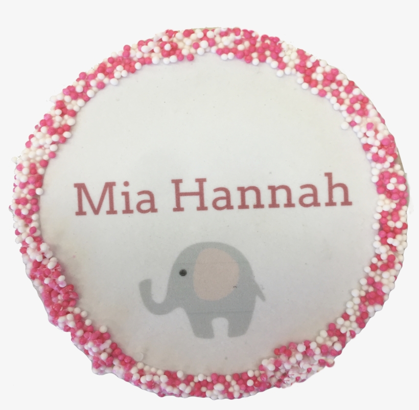 Custom Baby Name Cookies With Nonpareils - Indian Elephant, transparent png download