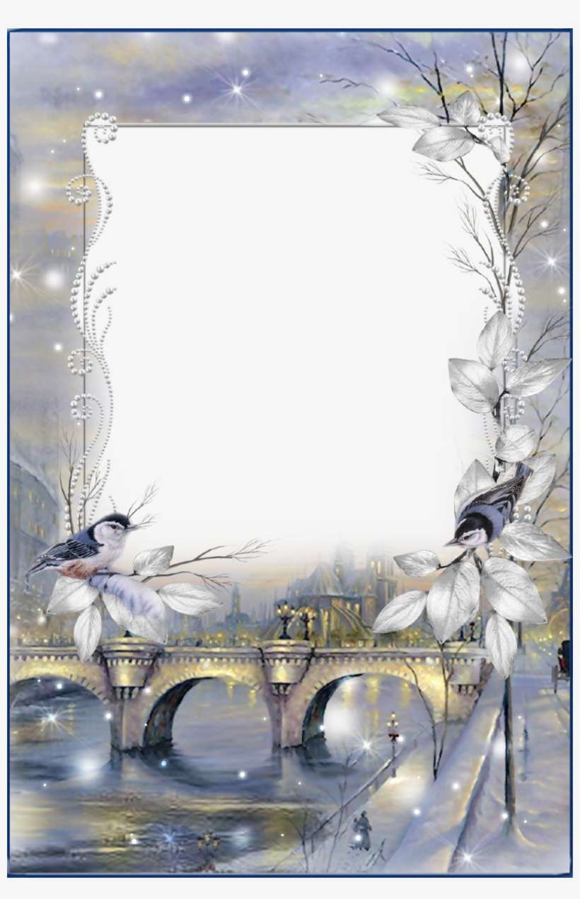 Clipart Snow Night - Png Transparent Frame City, transparent png download