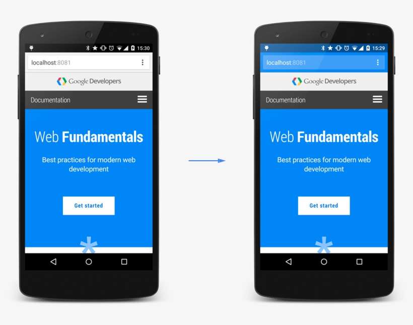 Theme Colors Styling The Address Bar In Chrome - Progressive Web Apps Example, transparent png download
